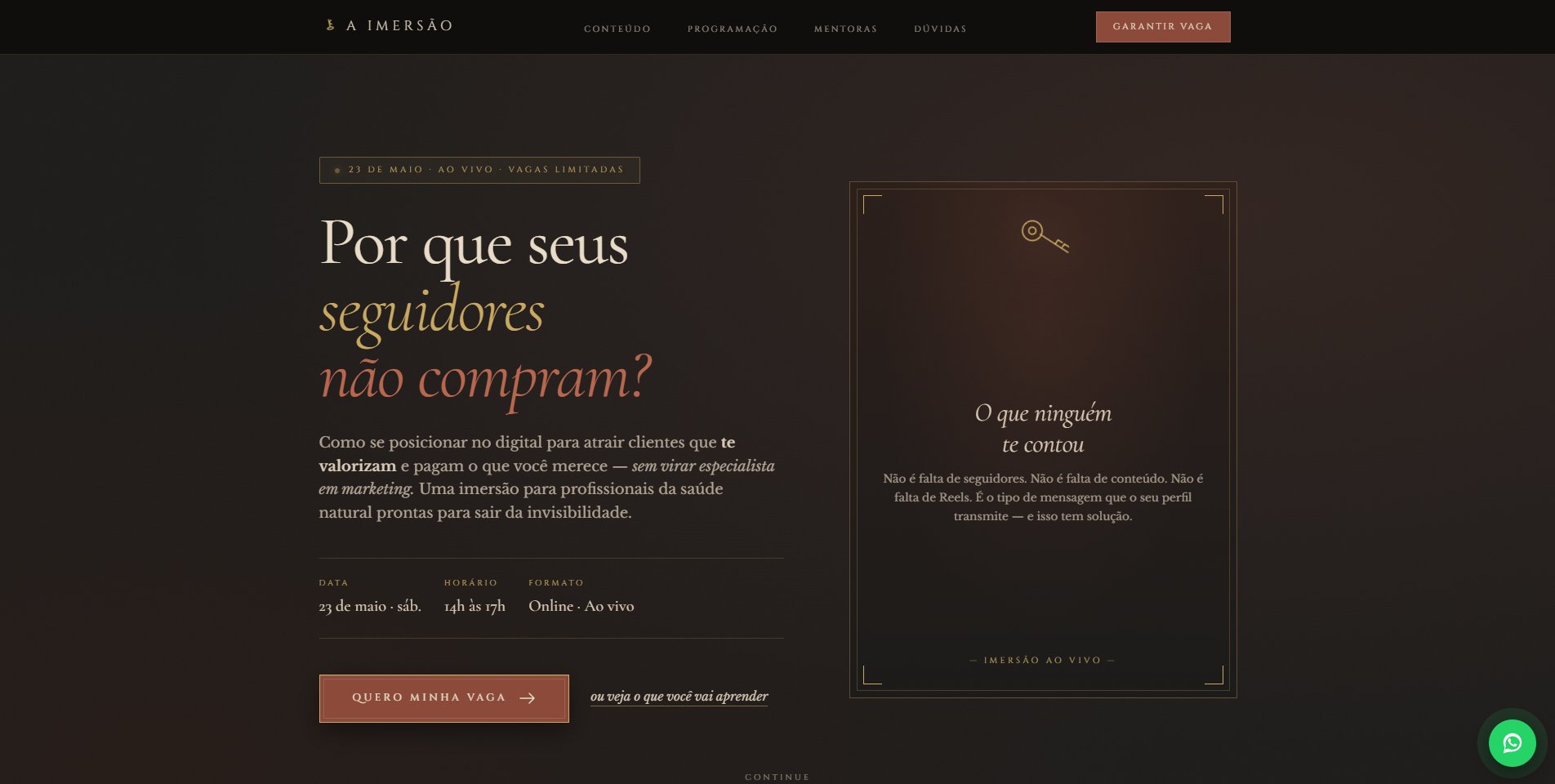 A Imersão · Mentorias Imperium